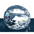 Corporate Minutes Clear Round Paperweight - Optic Crystal